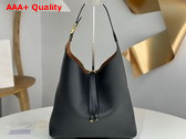 Chloe Marcie Hobo Bag in Black Grained Calfskin Replica