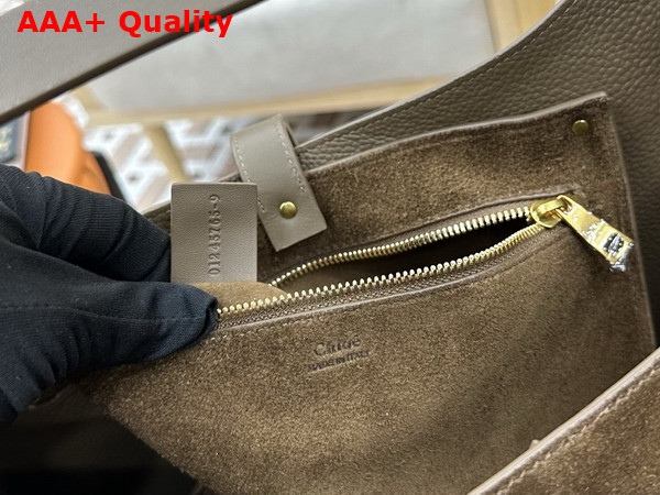 Chloe Marcie Hobo Bag in Flannel Grey Suede Leather Replica