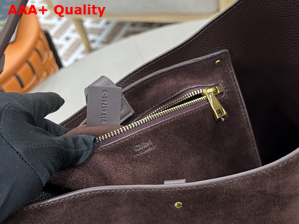 Chloe Marcie Hobo Bag in Kohl Brown Suede Leather Replica