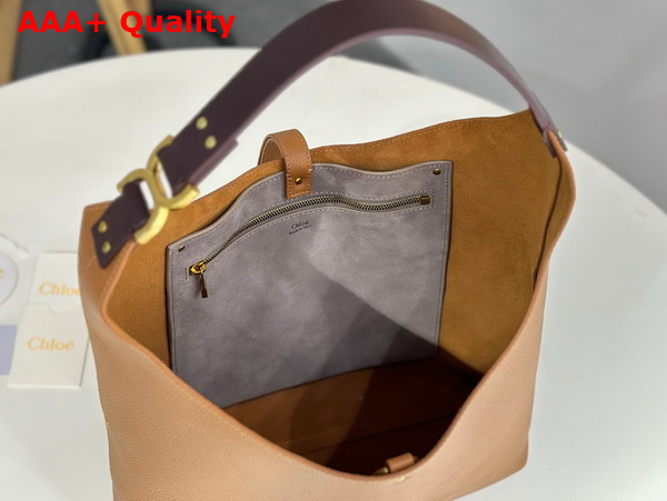 Chloe Marcie Hobo Bag in Pottery Brown Grained Calfskin Replica