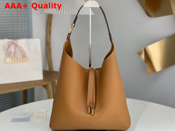 Chloe Marcie Hobo Bag in Pottery Brown Grained Calfskin Replica