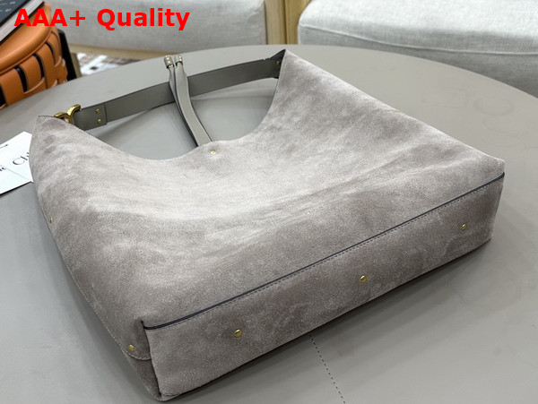 Chloe Marcie Hobo in Motty Grey Suede Leather Replica