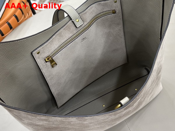 Chloe Marcie Hobo in Motty Grey Suede Leather Replica