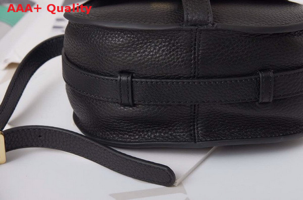 Marcie Small Saddle Bag In Grained Calfskin Black Replica
