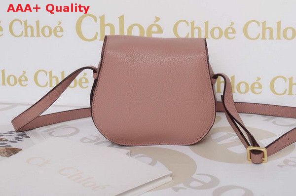 Marcie Small Saddle Bag In Grained Calfskin Blush Nude Replica