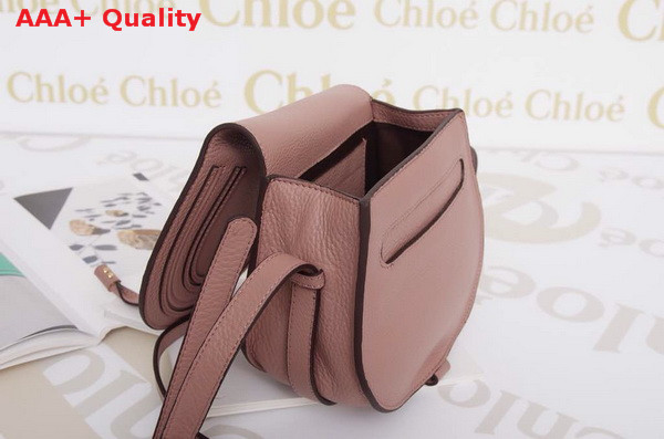 Marcie Small Saddle Bag In Grained Calfskin Blush Nude Replica