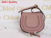 Marcie Small Saddle Bag In Grained Calfskin Blush Nude Replica