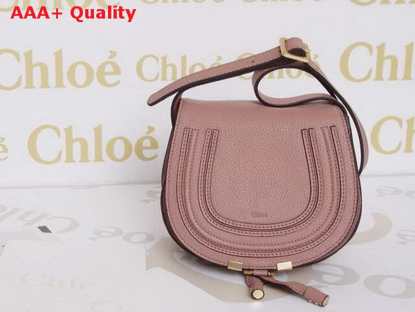 Marcie Small Saddle Bag In Grained Calfskin Blush Nude Replica
