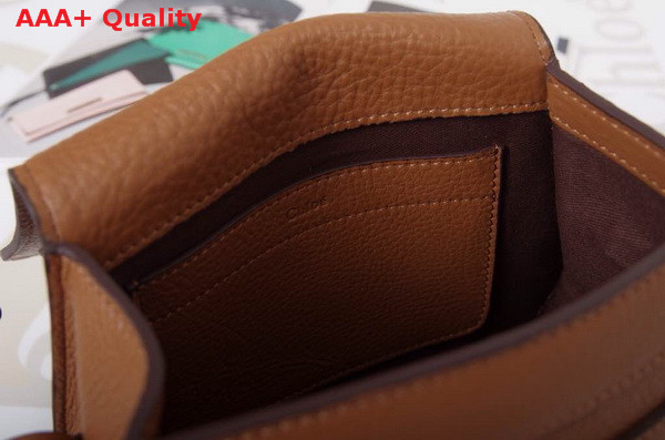 Marcie Small Saddle Bag In Grained Calfskin Whisky Replica