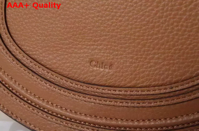 Chloe Marcie Saddle Bag In Brown Grained Calfskin Replica