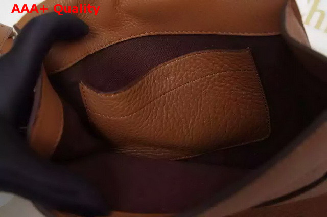 Chloe Marcie Saddle Bag In Brown Grained Calfskin Replica