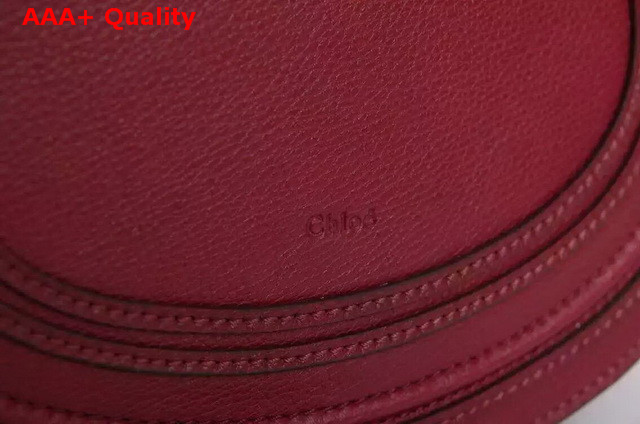 Chloe Marcie Saddle Bag In Oxblood Grained Calfskin Replica