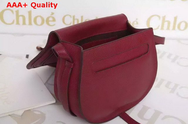 Chloe Marcie Saddle Bag In Oxblood Grained Calfskin Replica