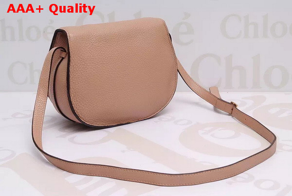 Chloe Marcie Saddle Bag in Nude Grain Leather Replica