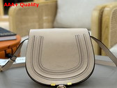 Chloe Marcie Saddle Bag in Sweet Beige Grained Leather Replica