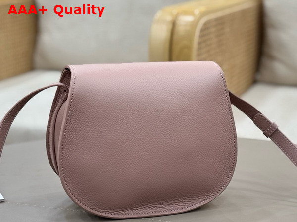 Chloe Marcie Saddle Bag in Woodrose Grained Leather Replica