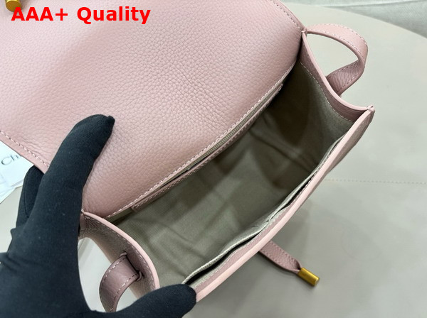 Chloe Marcie Saddle Bag in Woodrose Grained Leather Replica