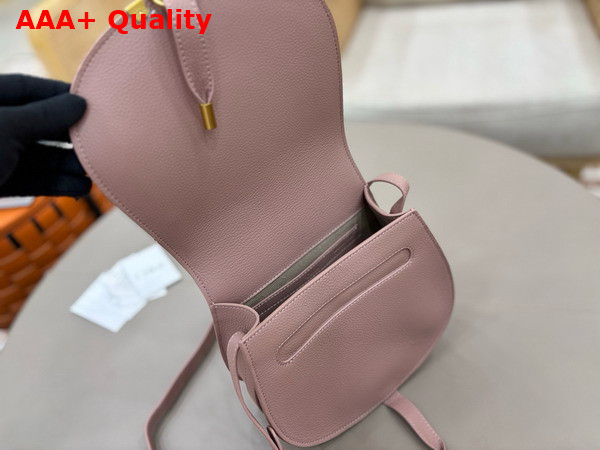 Chloe Marcie Saddle Bag in Woodrose Grained Leather Replica