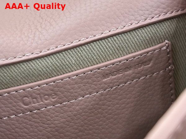 Chloe Marcie Saddle Bag in Woodrose Grained Leather Replica