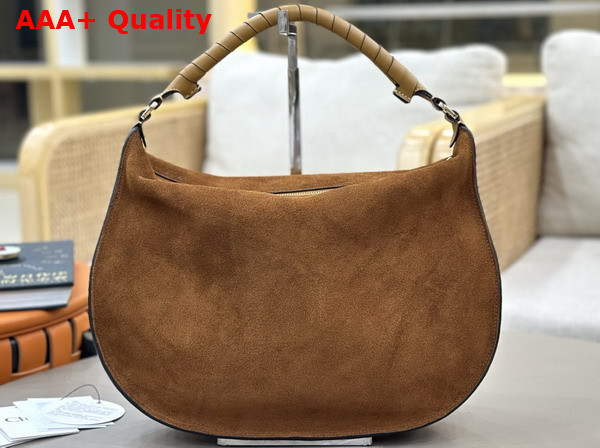 Chloe Marcie Shoulder Bag in Brown Suede Leather Replica