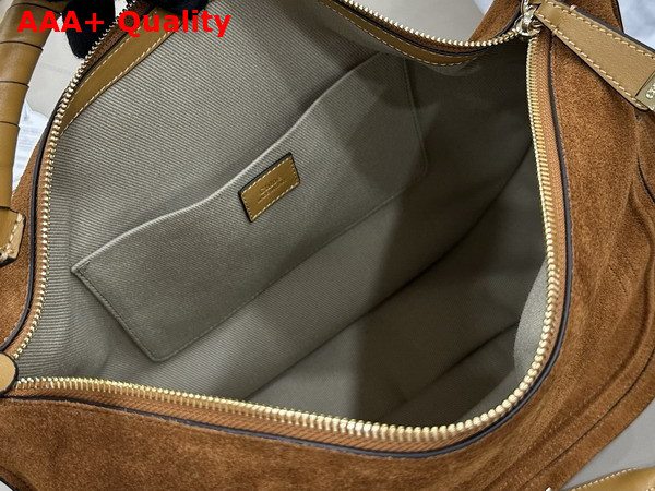 Chloe Marcie Shoulder Bag in Brown Suede Leather Replica