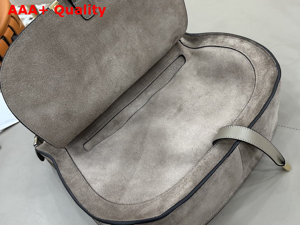 Chloe Marcie Shoulder Bag in Flannel Grey Suede Leather Replica