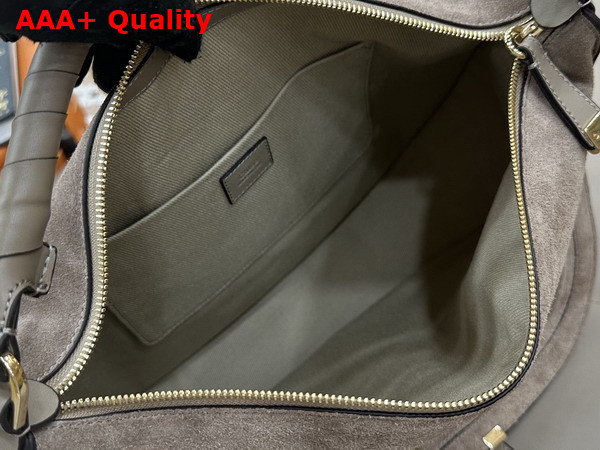 Chloe Marcie Shoulder Bag in Flannel Grey Suede Leather Replica