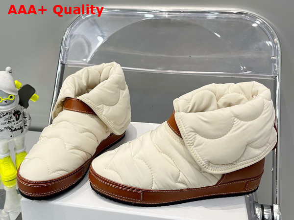 Chloe Maxie Padded Ankle Boot in Beige Replica