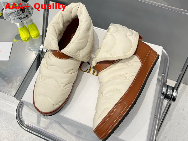 Chloe Maxie Padded Ankle Boot in Beige Replica