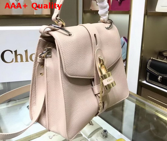 Chloe Medium Aby Day Bag in Beige Grained and Shiny Calfskin Replica