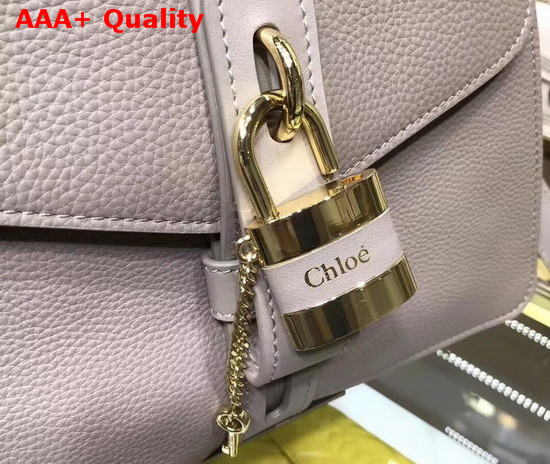 Chloe Medium Aby Day Bag in Motty Grey Grained and Shiny Calfskin Replica