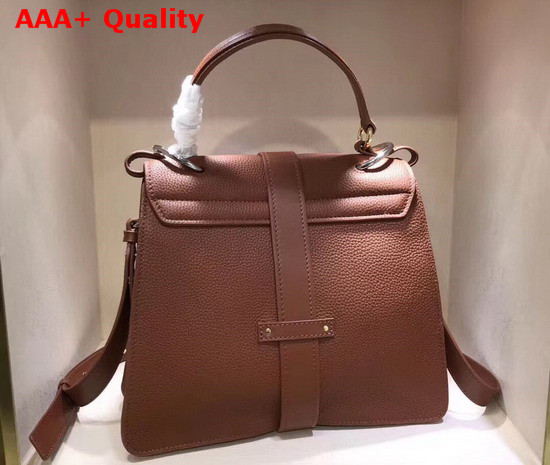 Chloe Medium Aby Day Bag in Sepia Brown Grained and Shiny Calfskin Replica