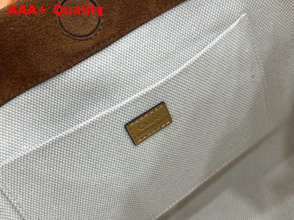 Chloe Medium Charms Hobo Bag in Suede Leather Gold and Khaki Replica