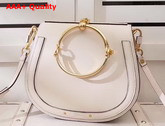 Chloe Medium Nile Bracelet Bag in Beige Smooth and Suede Calfskin Replica