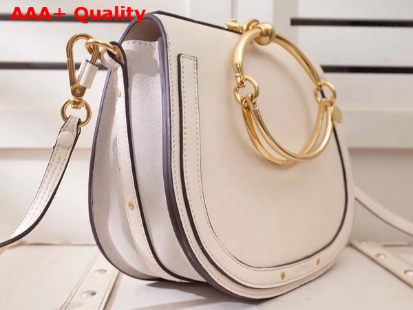 Chloe Medium Nile Bracelet Bag in Beige Smooth and Suede Calfskin Replica