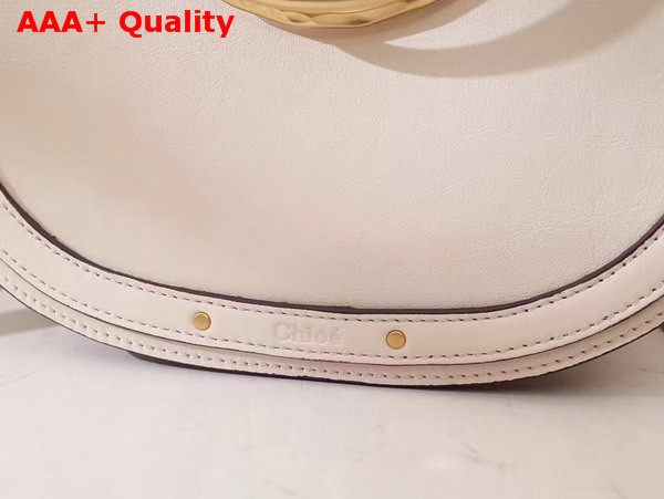 Chloe Medium Nile Bracelet Bag in Beige Smooth and Suede Calfskin Replica