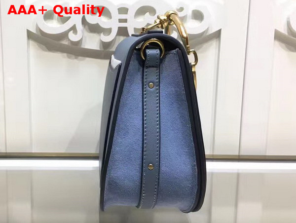 Chloe Medium Nile Bracelet Bag in Light Cloudy Blue Smooth and Suede Calfskin Replica