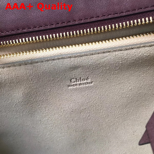 Chloe Medium Pixie Bag Bordeaux Suede and Smooth Calfskin Replica