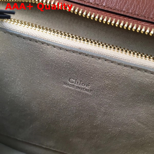 Chloe Medium Pixie Bag Brown Suede and Calfskin Replica