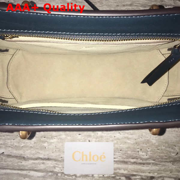 Chloe Medium Pixie Bag Suede and Smooth Calfskin Full Blue Replica