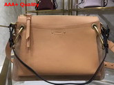 Chloe Medium Roy Bag in Blush Pink Suede and Smooth Calfskin Replica