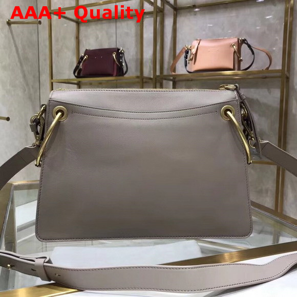 Chloe Medium Roy Bag in Motty Grey Suede and Smooth Calfskin Replica
