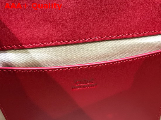 Chloe Mini Annie Shoulder Bag in Red Shiny Calfskin Replica