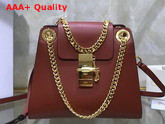 Chloe Mini Annie Shoulder Bag in Sepia Brown Shiny Calfskin Replica