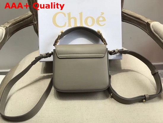 Chloe Mini Chloe C Bag in Shiny and Suede Calfskin Motty Grey Replica