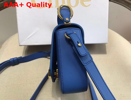 Chloe Mini Chloe C Bag in Shiny and Suede Calfskin Smoky Blue Replica