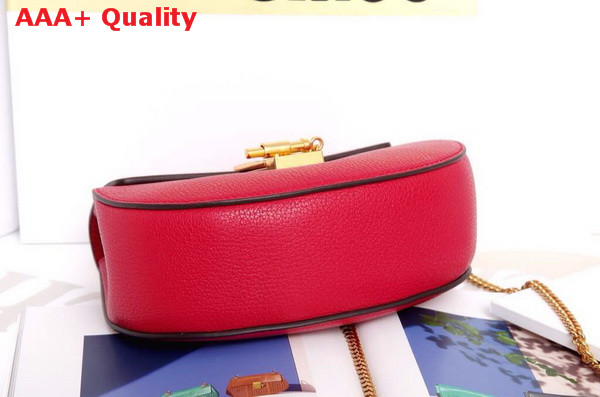 Chloe Mini Drew Bag in Red Grained Calfskin Replica