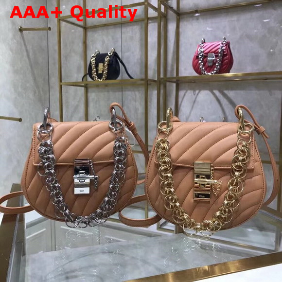 Chloe Mini Drew Bijou Bag in Beige Quilted Smooth Calfskin Replica