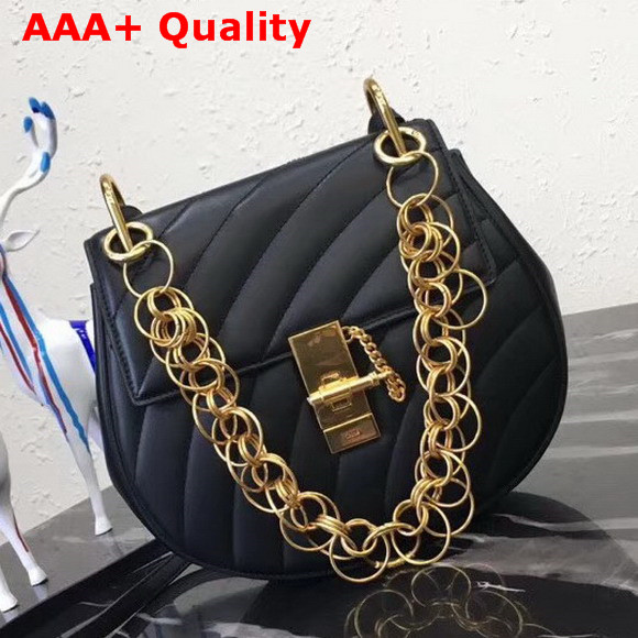 Chloe Mini Drew Bijou Bag in Black Quilted Smooth Calfskin Replica