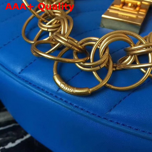Chloe Mini Drew Bijou Bag in Blue Quilted Smooth Calfskin Replica